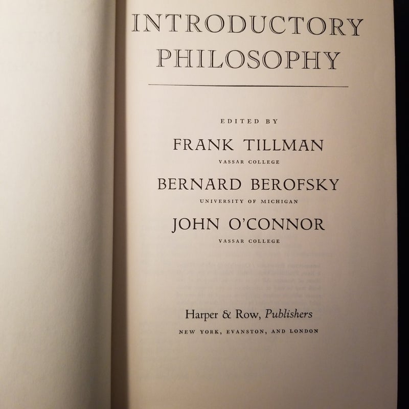 Introductory Philosophy (1967 Hardcover)