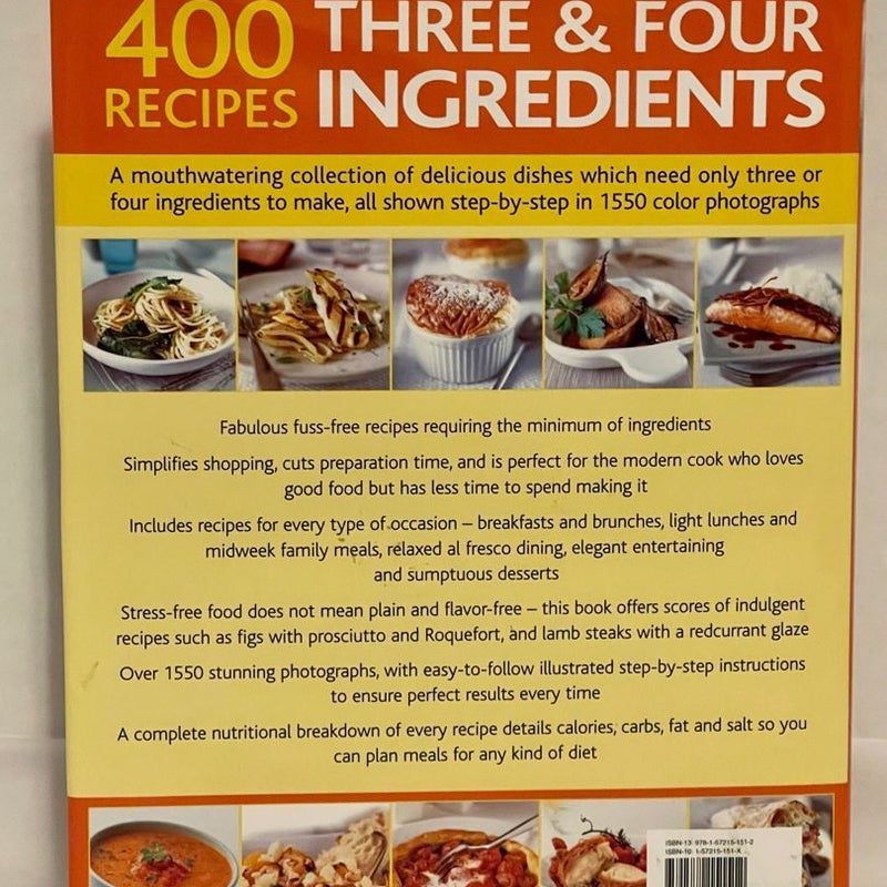 400 Three and Four Ingredient Cookbook