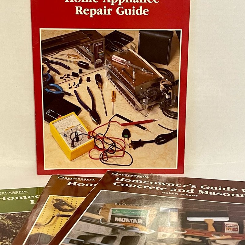 Home Appliance Repair Guide, Homeowner’s Guide to Concrete & Masonry, Homeowner’s Guide to Tools, Homeowner’s Guide to Landscaping