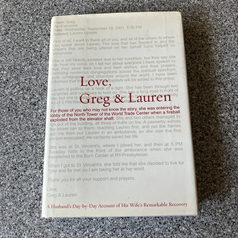 Love, Greg and Lauren  **