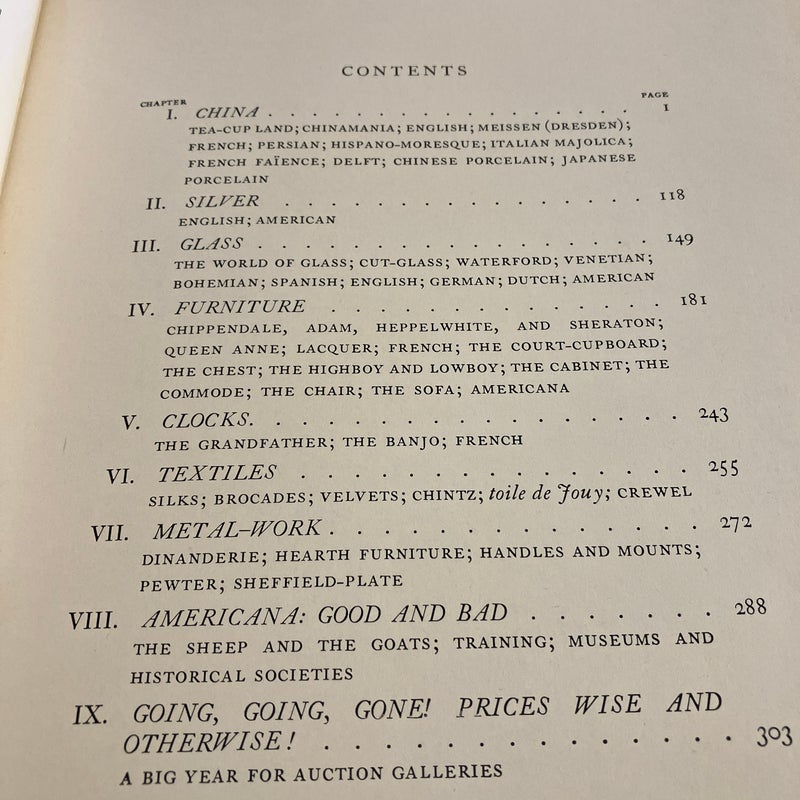 The Collecting of Antiques **