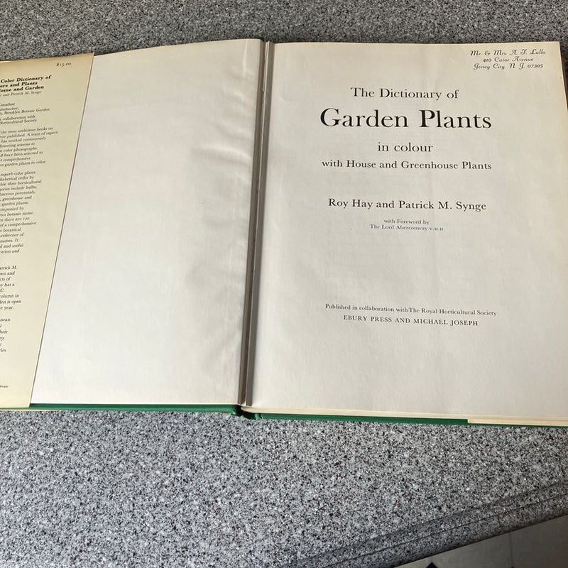 *Dictionary of Garden Plants in Colour