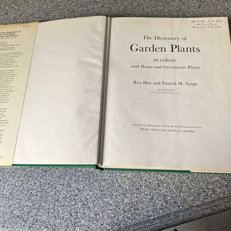 Dictionary of Garden Plants in Colour