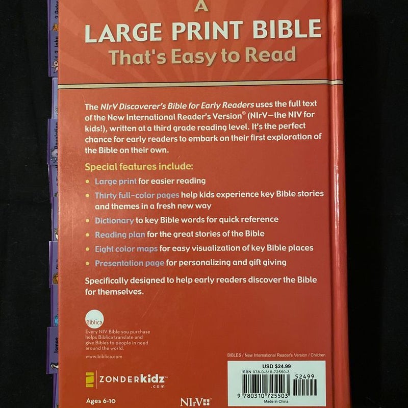 NIRV Discoverer's Bible for Early Readers with tabs