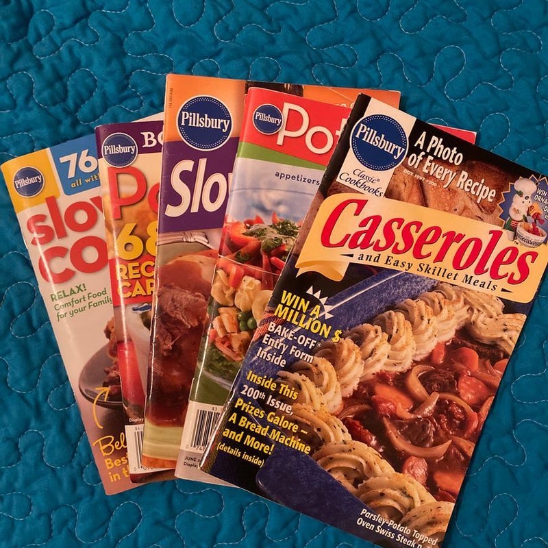 Set of 5 Pillsbury cookbook magazines 