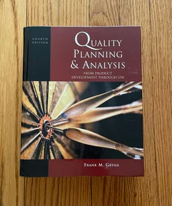 Quality Planning and Analysis