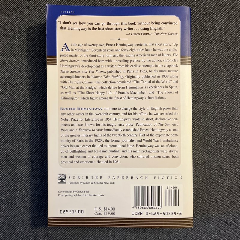 The Short Stories of Ernest Hemingway