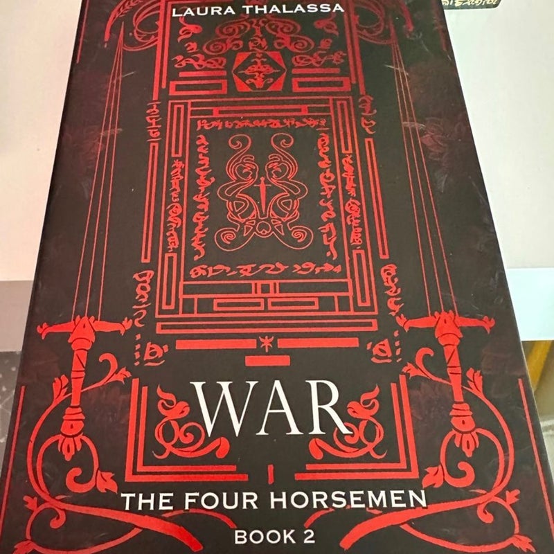 BookishBox editions of The Four Horsemen by Laura Thalassa by