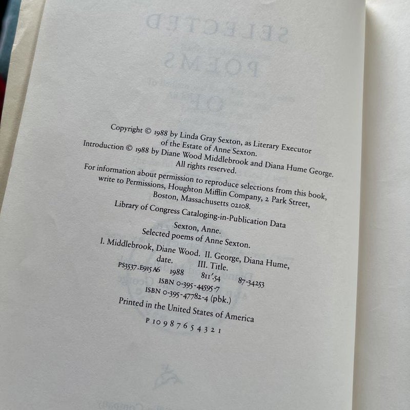Selected Poems of Anne Sexton