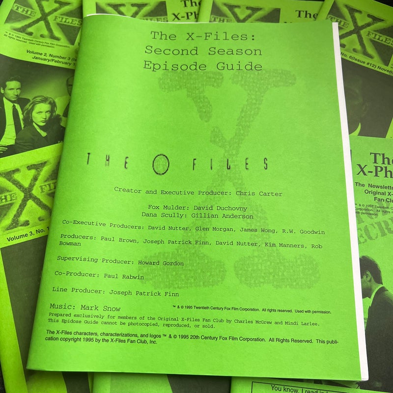 The X-Phile: The Newsletter of The Original X-Files Fan Club *pre owned*