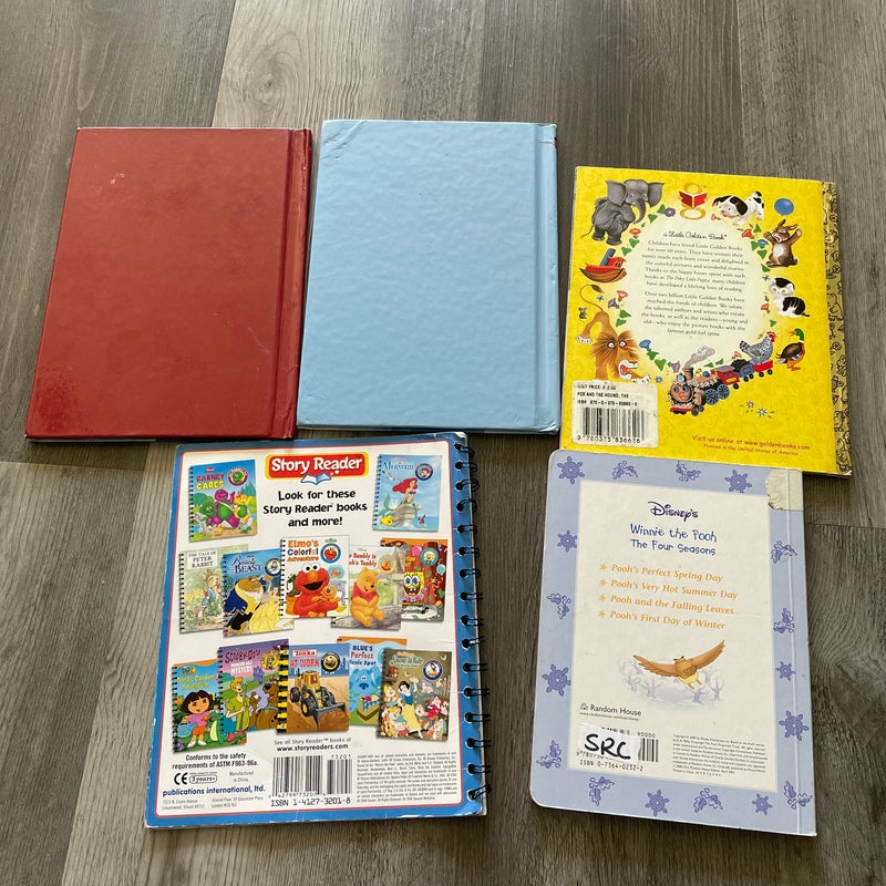 Simba and Nala Help Bomo, 101 Dalmatians, The Fox and the Hound Hide-and-Seek, Finding Nemo, and Pooh’s First Day of Winter