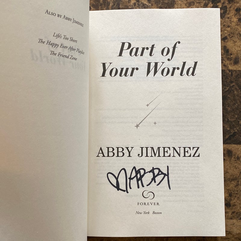 AUTOGRAPHED Part of Your World