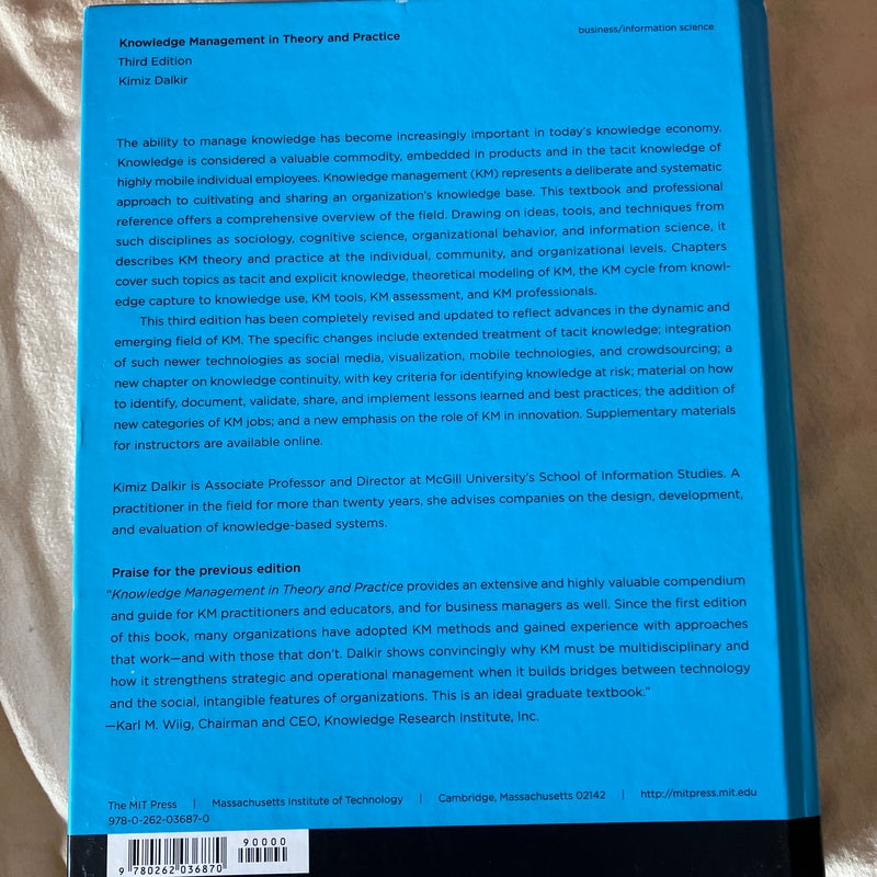 Knowledge Management in Theory and Practice, Third Edition