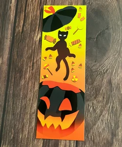Black Cat Candy Halloween Bookmark
