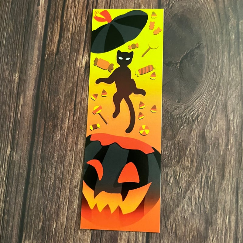 Black Cat Candy Halloween Bookmark