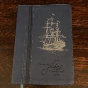 I Know the Plans Journal Blue Luxleather