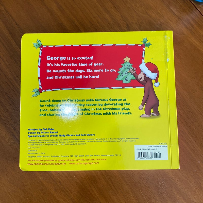 Curious George Christmas Countdown Tabbed Board Book (CGTV)