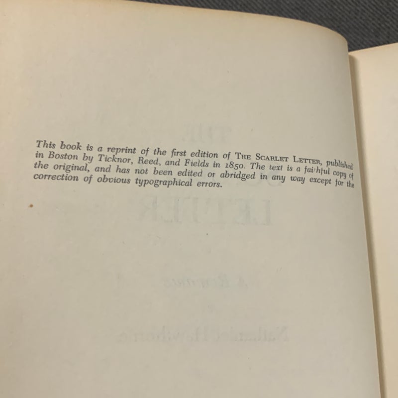 Rare Antique The Scarlet Letter Hardback Book Author Nathaniel Hawthorne Publisher F M Lupton Publishing Co Copyright 