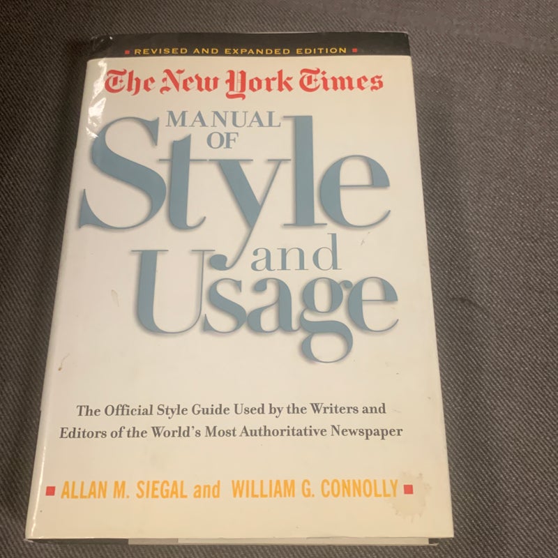 The New York Times Manual of Style and Usage