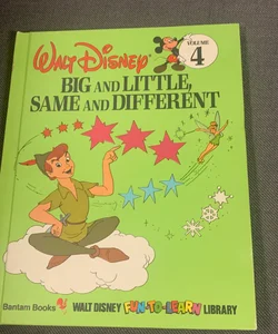 Vtg Big and Little, Same and Different Walt Disney Fun to Learn Library 4 (1983)