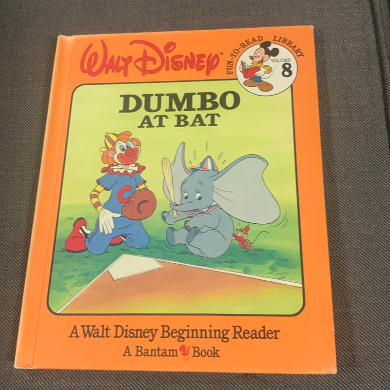 1986 Walt Disney Beginning Reader Hardcover Book, Dumbo at Bat