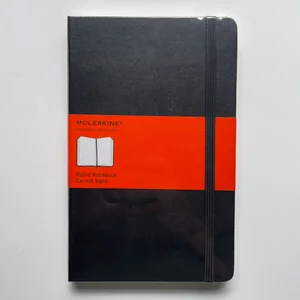 Moleskine Classic Notebook, Large, Ruled, Black, Hard Cover (5 X 8. 25)