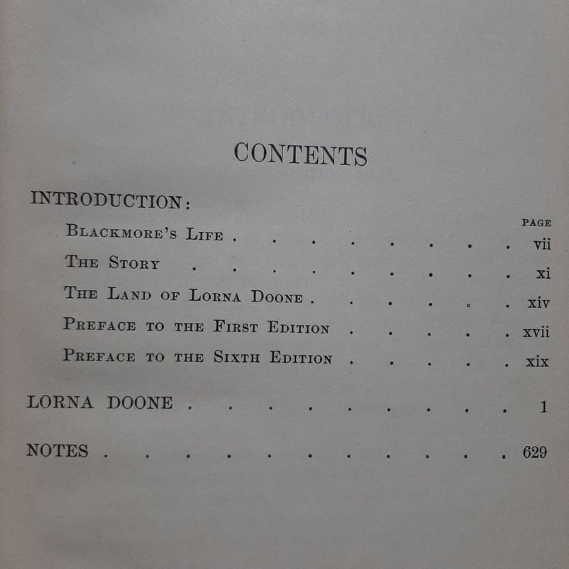 Lorna Doone, antique 1905 reader