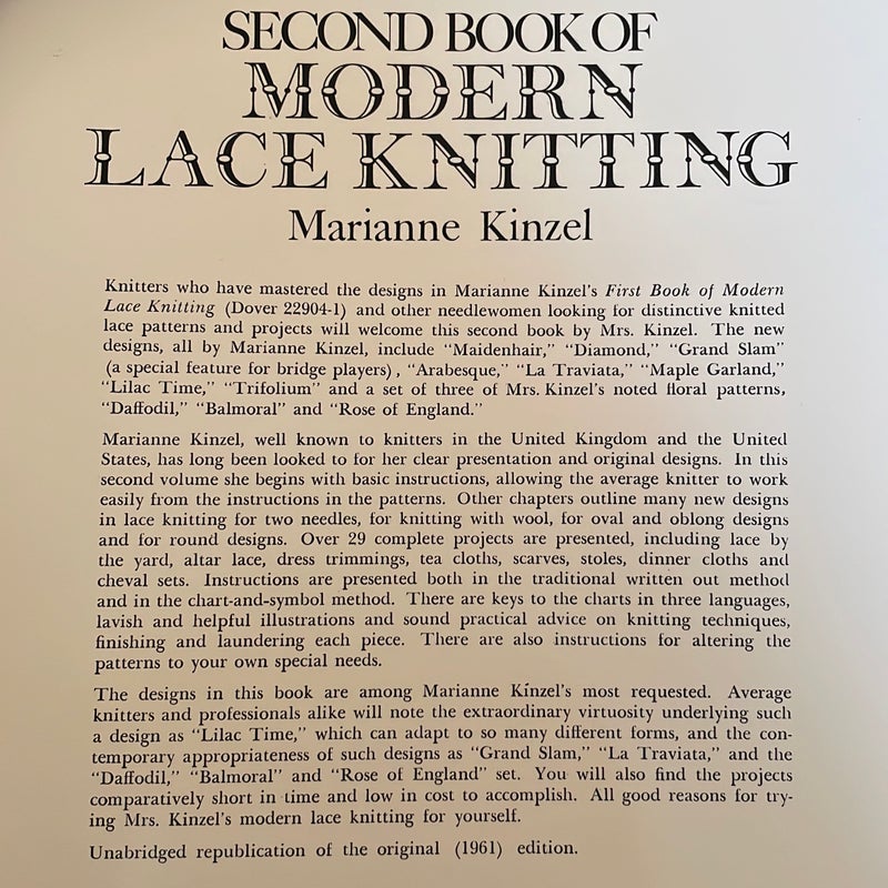 Second Book of Modern Lace Knitting