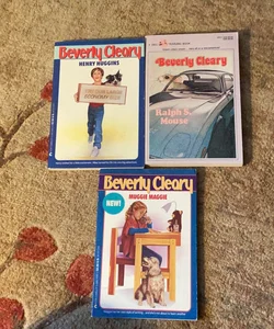 Beverly Cleary books, three.  Maggie Maggie, Ralph S Mouse, Henry Huggins