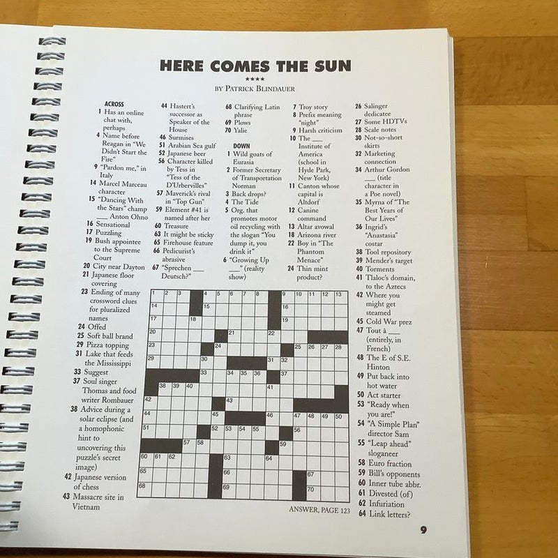 Fun in the Sun Hard Daily Crosswords
