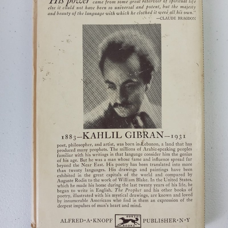 Sand and Foam Khalil Gibran Vintage 1968 Poetry Hardback