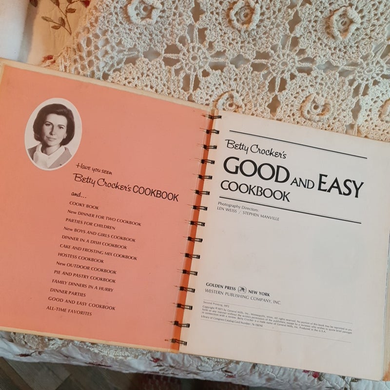 Betty Crocker's Good and Easy Cookbook