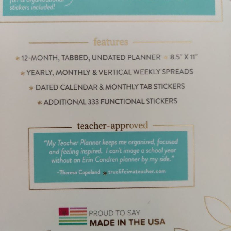 Teacher's planner 