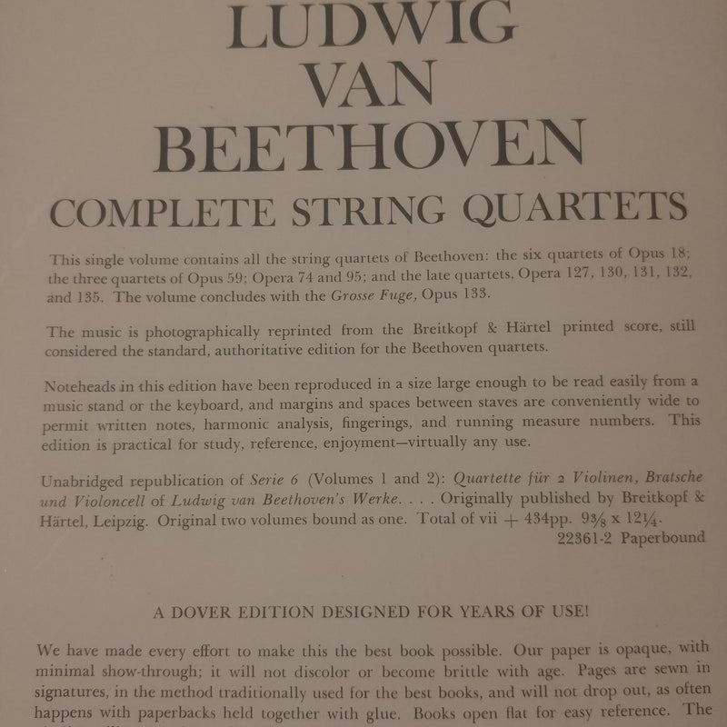 Beethoven's Complete String Quartets