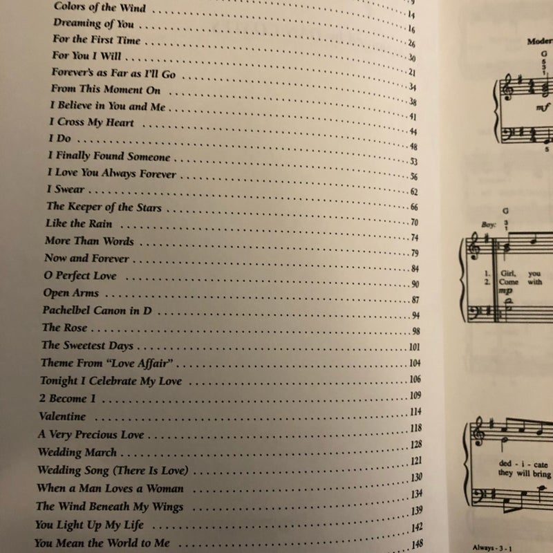 Popular Love Songs & Wedding Music