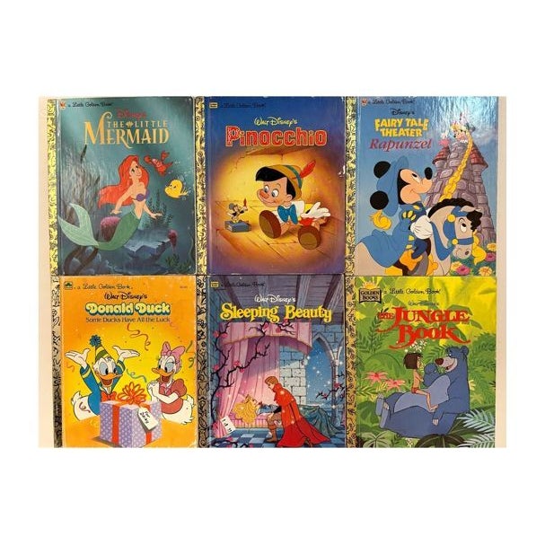 Set of 6 Disney Little Golden Books