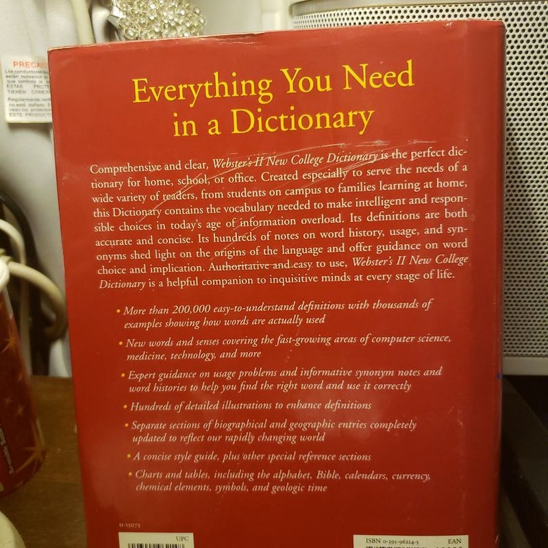 Webster's II New College Dictionary