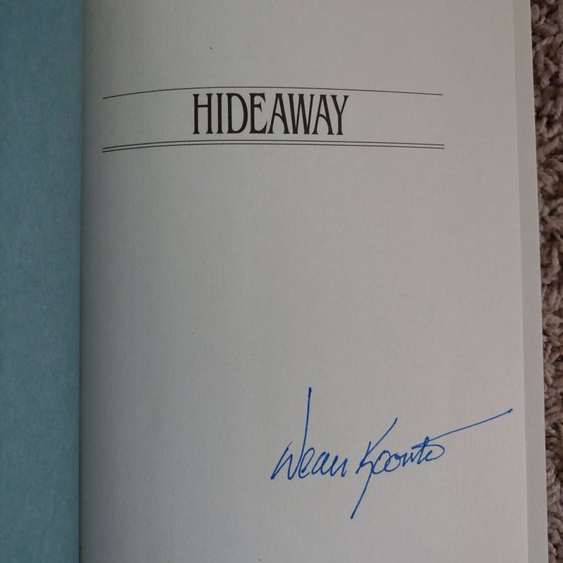 Hideaway, signed, first edition
