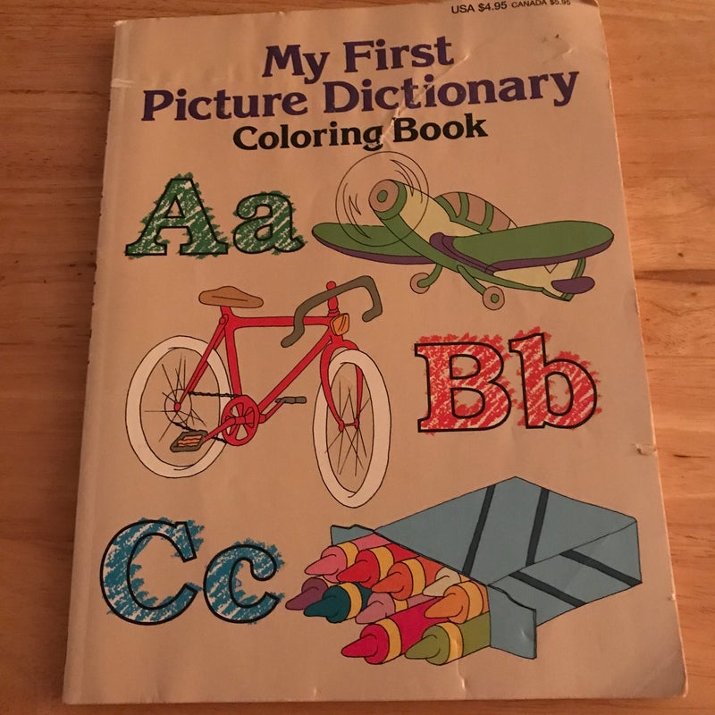 My First Picture Dictionary Coloring Book