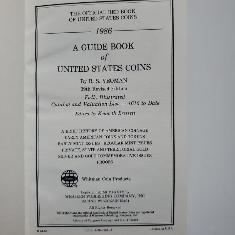 A Guide Book of United States Coins 1986 - 1986 Red Book