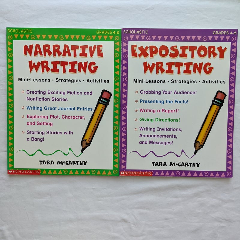 Lot Of 4 Scholastic Writing Activity Workbooks Guides 