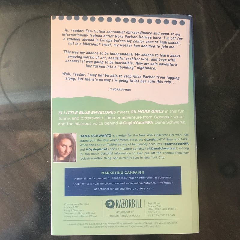 And We’re Off - Advanced Readers Copy by Dana Schwartz, Paperback ...