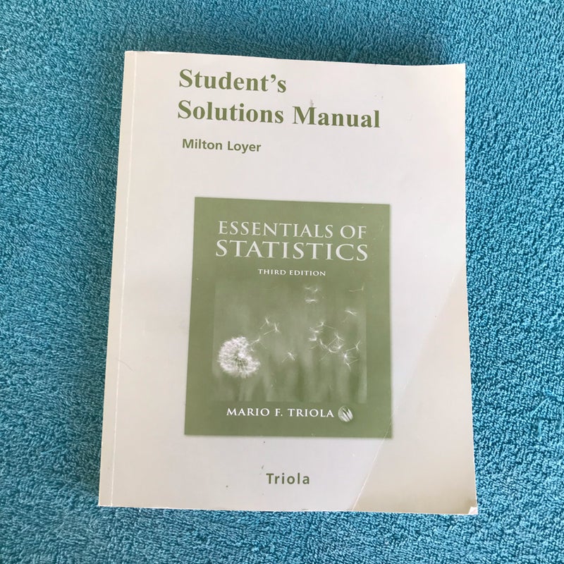 Student's Solutions Manual for Essentials of Statistics