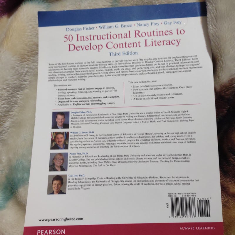 50 INSTRUCTIONAL ROUTINES TO DEVELOP CONTENT LITERACY visual data 6