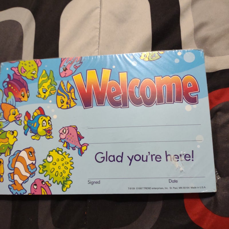 20 pk Welcome certificates 