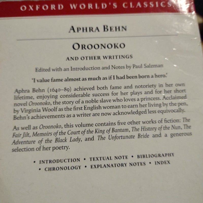 Aphra Behn Oroonoko