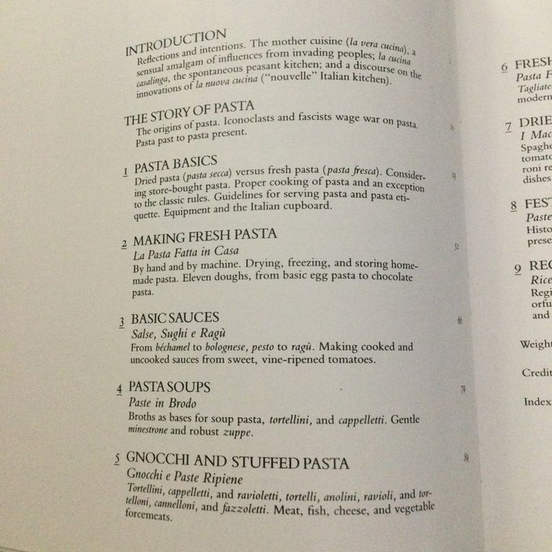 Julia Della Croce's Pasta Classica Italian Cookbook 