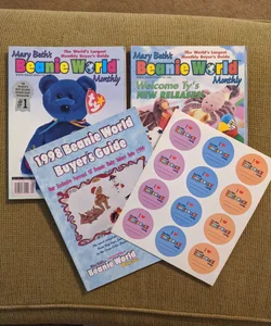 1998 Beanie Baby Books with Sticker Sheet