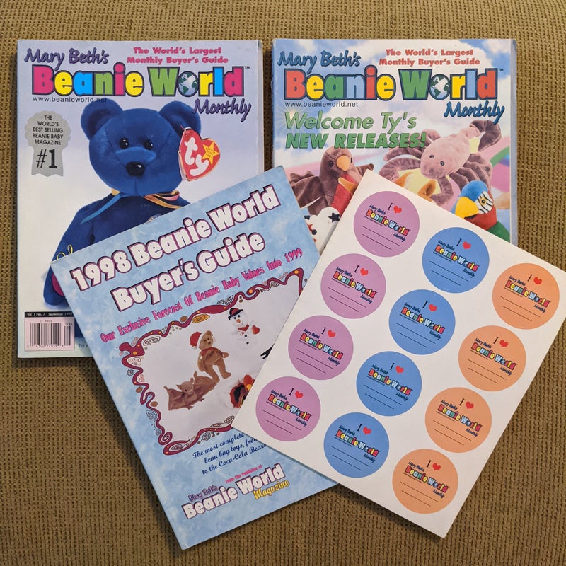 1998 Beanie Baby Books with Sticker Sheet