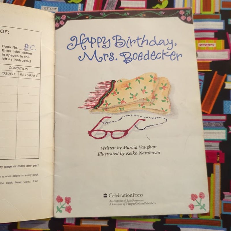 Happy Birthday Mrs. Boedecker